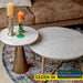 STARFURN Bijzettafel Essy Groot Wit marmer 45 cm 45x45x50 cm-Bijzettafels-Starfurn