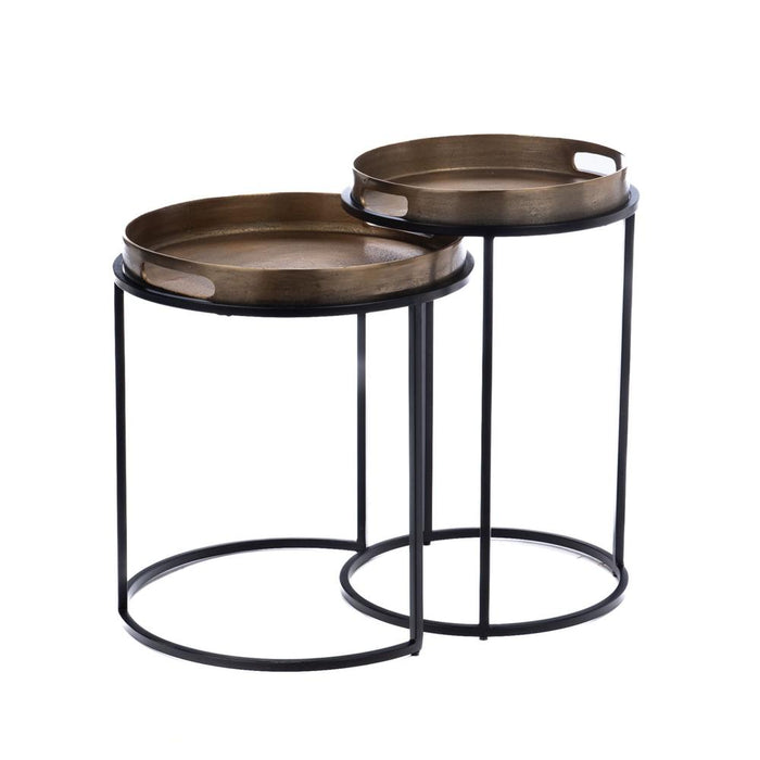 STARFURN Bijzettafel Laure Koper Aluminium 42 cm 42x42x50 cm-Bijzettafels-Starfurn