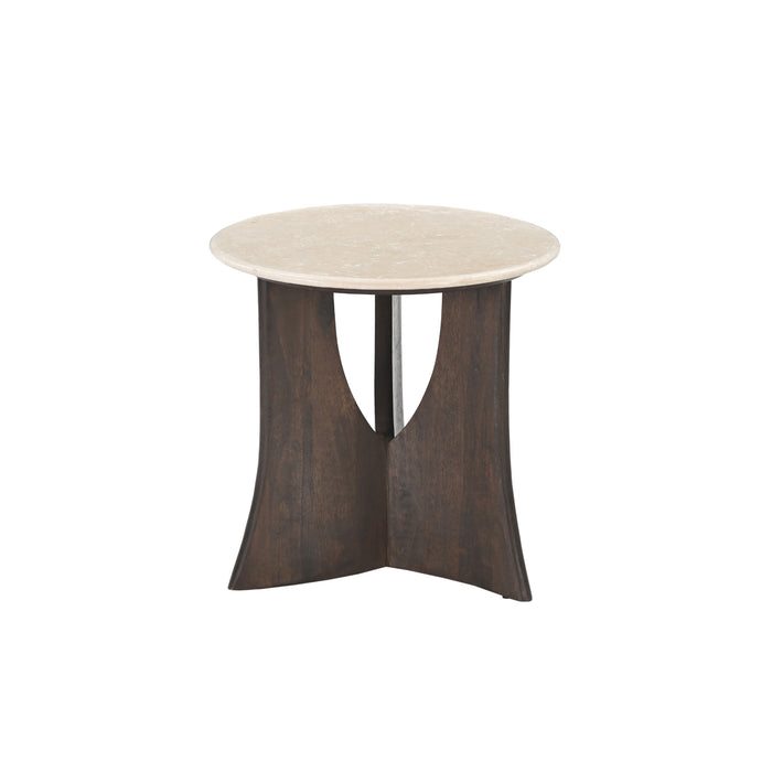 STARFURN Bijzettafel Milo Botticino Marmer 50 cm-Bijzettafels-Starfurn