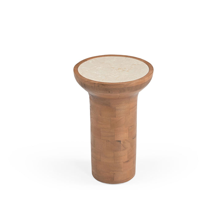 STARFURN Bijzettafel Zoë Naturel Travertin 33 cm-Bijzettafels-Starfurn