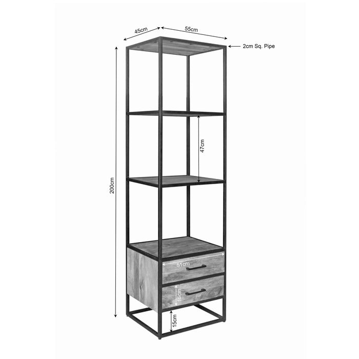 STARFURN Boekenkast Dakota 2 lades | 55 cm-Boekenkasten-Starfurn
