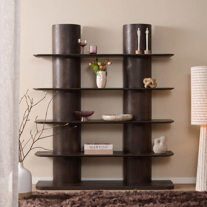 STARFURN Boekenkast Finn Mangohout Bruin 180 cm-Boekenkasten-Starfurn