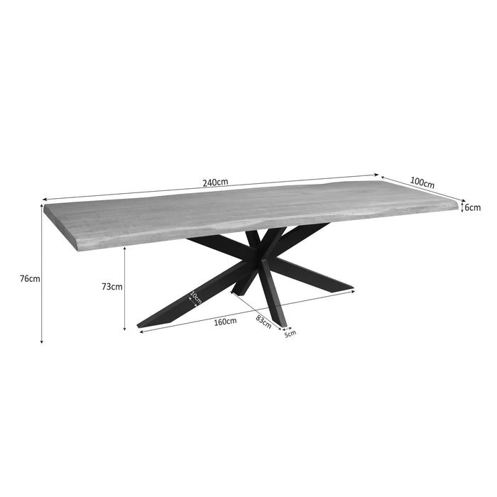 STARFURN Boomstamtafel Dakota | 240 cm-Eettafels-Starfurn