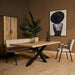 STARFURN Boomstamtafel Dakota Naturel Mangohout 140 cm-Eettafels-Starfurn