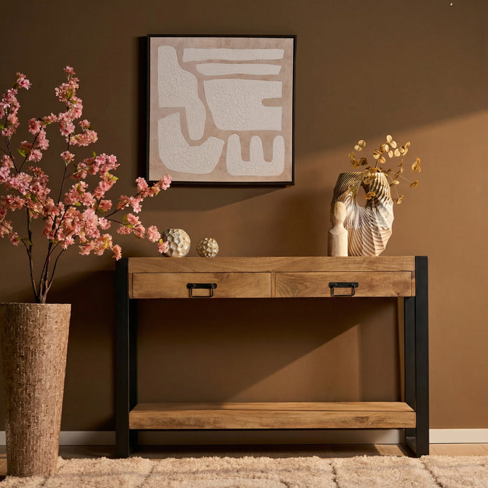 STARFURN Consoletafel Britt Mangohout Naturel 120cm-Consoletafels-Starfurn