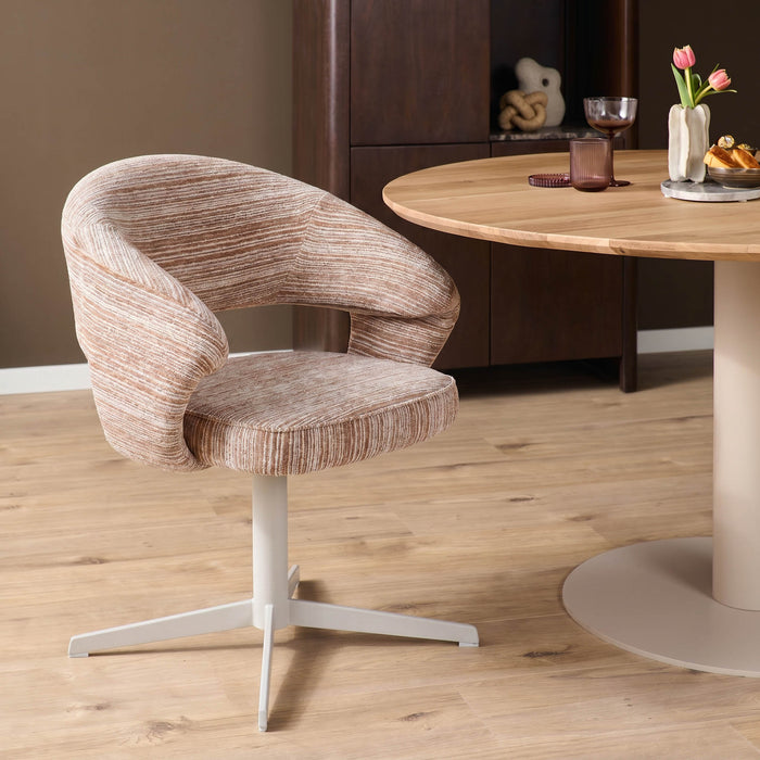 STARFURN Draaibare eetkamerstoel Jade Taupe-Eetkamerstoelen-Starfurn