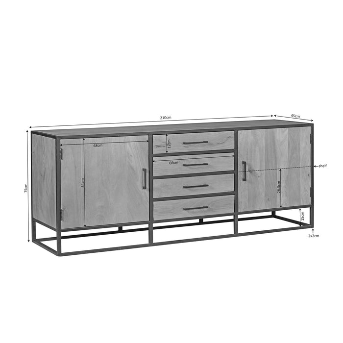 STARFURN Dressoir Dakota | 210 cm-Dressoirs-Starfurn