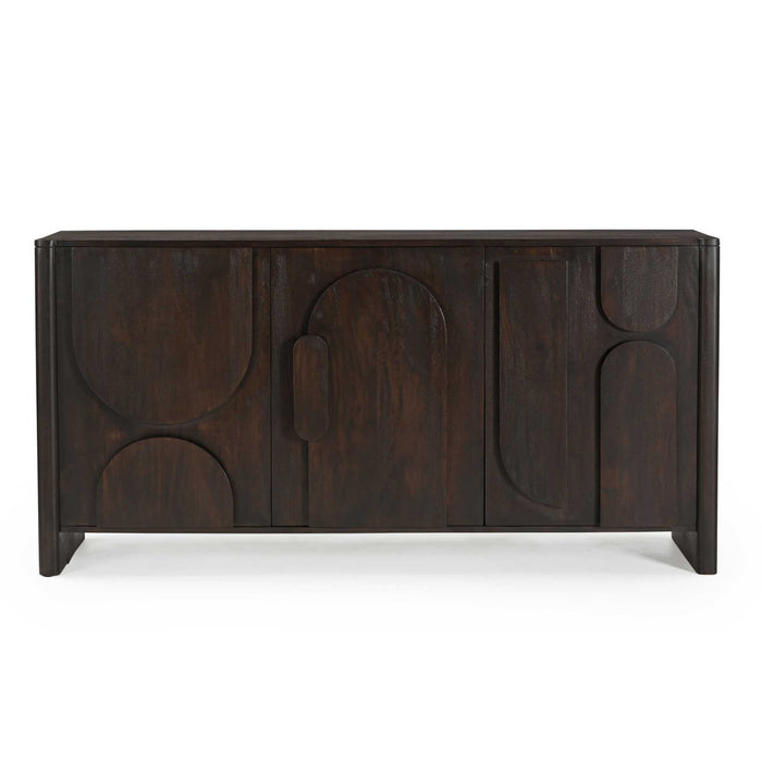 STARFURN Dressoir Zana Bruin Mangohout 160x40 cm-Dressoirs-Starfurn