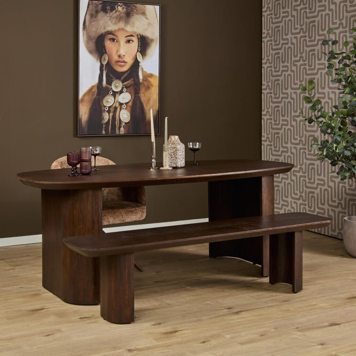 STARFURN Eetkamerbank Maré Bruin 220 cm 220x38x45 cm-Eetkamerbanken-Starfurn