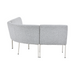 STARFURN Eetkamerbank Riff Hoek Beige 100x100x87 cm-Eetkamerbanken-Starfurn