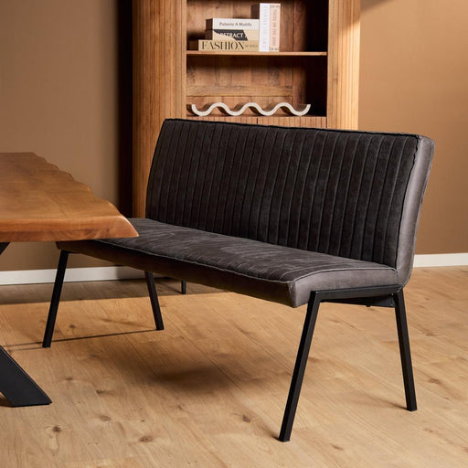 STARFURN Eetkamerbank Tivoli Bull 155 cm Antraciet 155x56x88 cm-Eetkamerbanken-Starfurn
