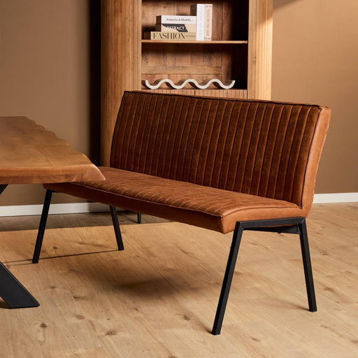 STARFURN Eetkamerbank Tivoli Bull 155 cm Cognac 155x56x88 cm-Eetkamerbanken-Starfurn