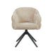 STARFURN Eetkamerstoel Bella Beige Poot Zwart Met armleuning 64x65x83 cm-Eetkamerstoelen-Starfurn