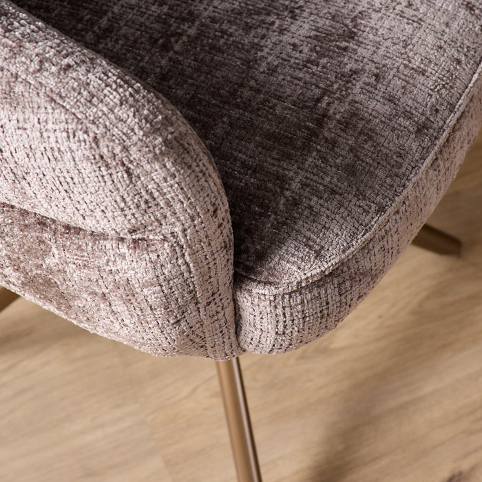 STARFURN Eetkamerstoel Bella Clay Poot Bronze Met armleuning 64x65x83 cm-Eetkamerstoelen-Starfurn