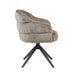 STARFURN Eetkamerstoel Bella Clay Poot Zwart Met armleuning 64x65x83 cm-Eetkamerstoelen-Starfurn