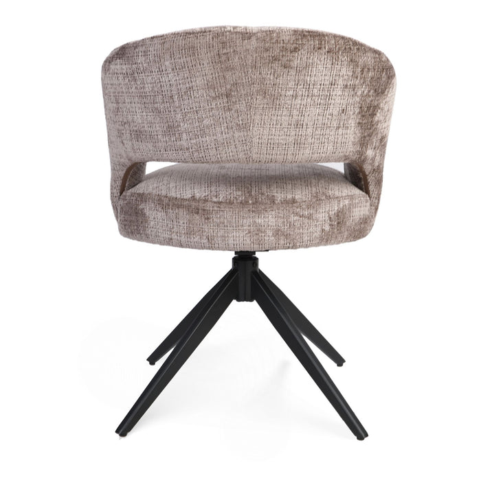 STARFURN Eetkamerstoel Demi | Clay | Poot Black | Met armleuning-Eetkamerstoelen-Starfurn