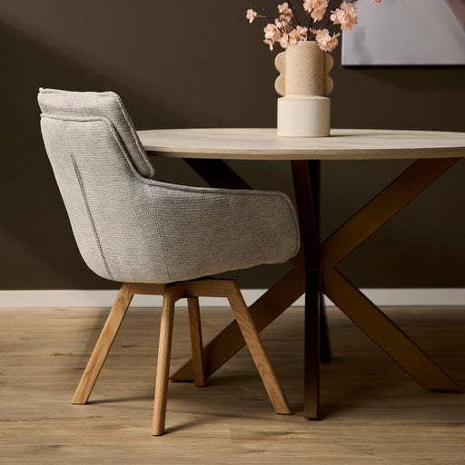 STARFURN Eetkamerstoel Eetkamerstoe Jona Taupe 59x64.5x91 cm-Eetkamerstoelen-Starfurn