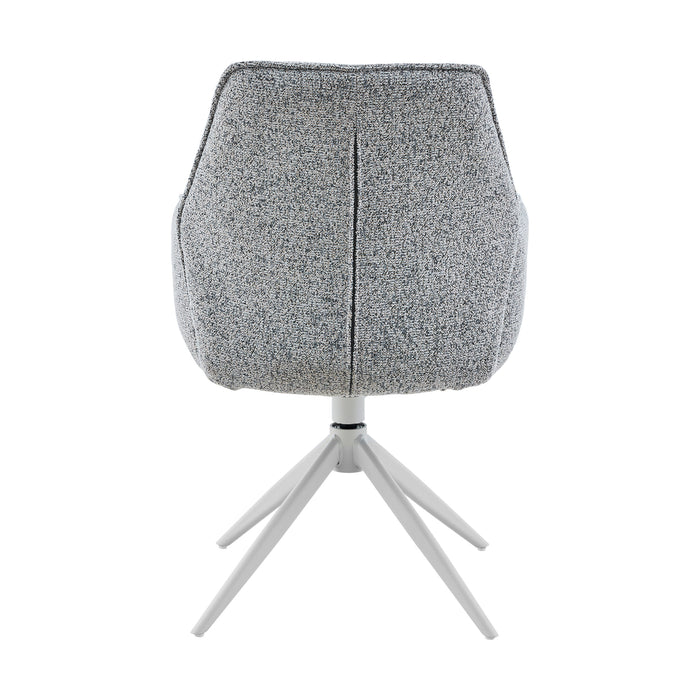 STARFURN Eetkamerstoel Hera Grijs Met armleuning 63x63x83 cm-Eetkamerstoelen-Starfurn