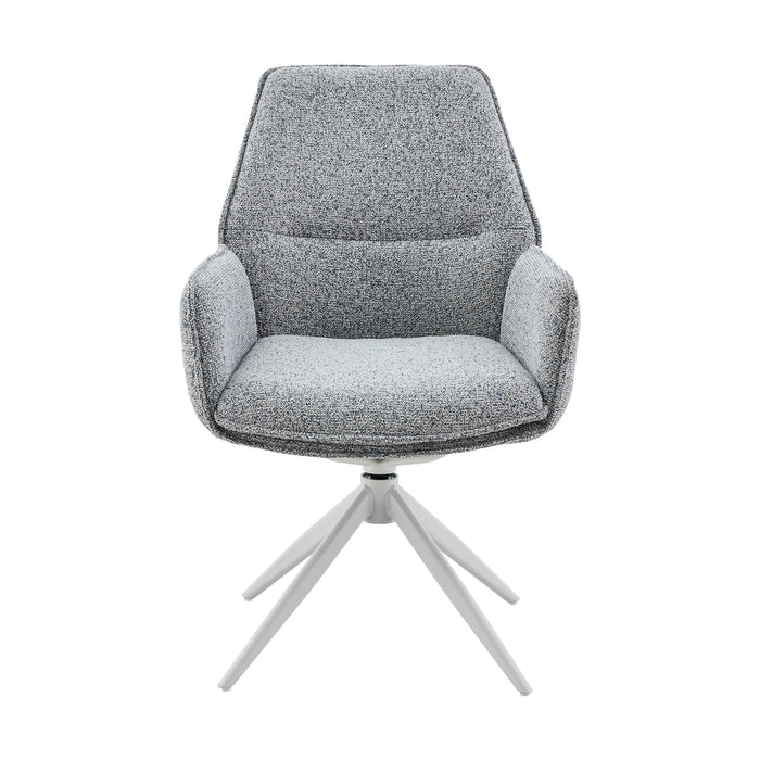 STARFURN Eetkamerstoel Hera Grijs Met armleuning 63x63x83 cm-Eetkamerstoelen-Starfurn