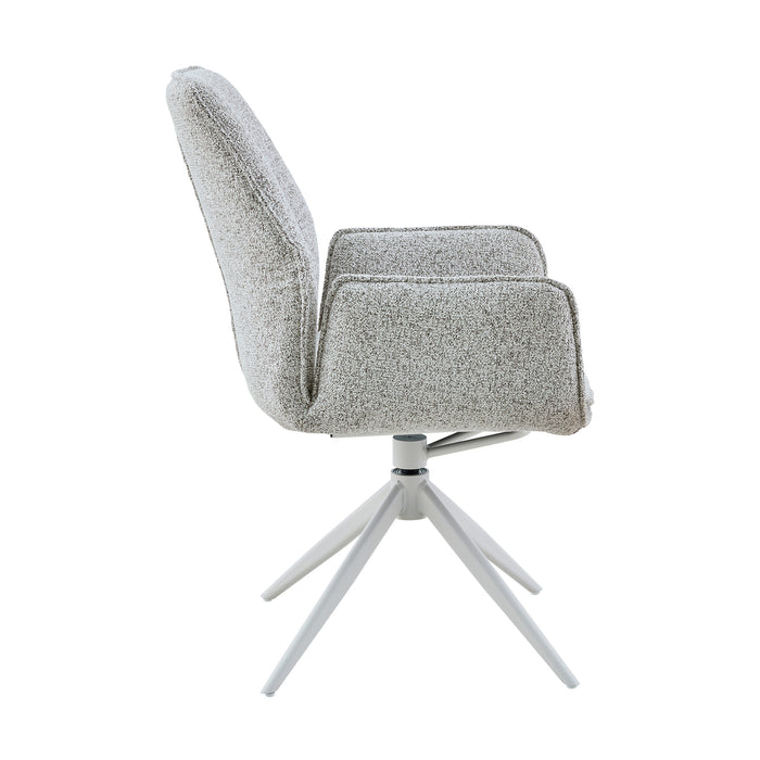 STARFURN Eetkamerstoel Hera Licht Grijs Met armleuning 63x63x83 cm-Eetkamerstoelen-Starfurn