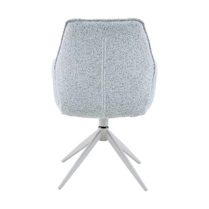 STARFURN Eetkamerstoel Hera Licht Grijs Met armleuning 63x63x83 cm