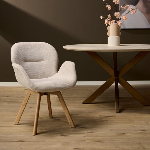 STARFURN Eetkamerstoel Jesse Beige 59x61x85 cm-Eetkamerstoelen-Starfurn