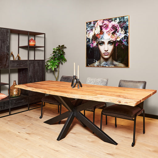 STARFURN Eettafel Boomstamtafel Live Edge 300 cm 300x100x76 cm-Eettafels-Starfurn