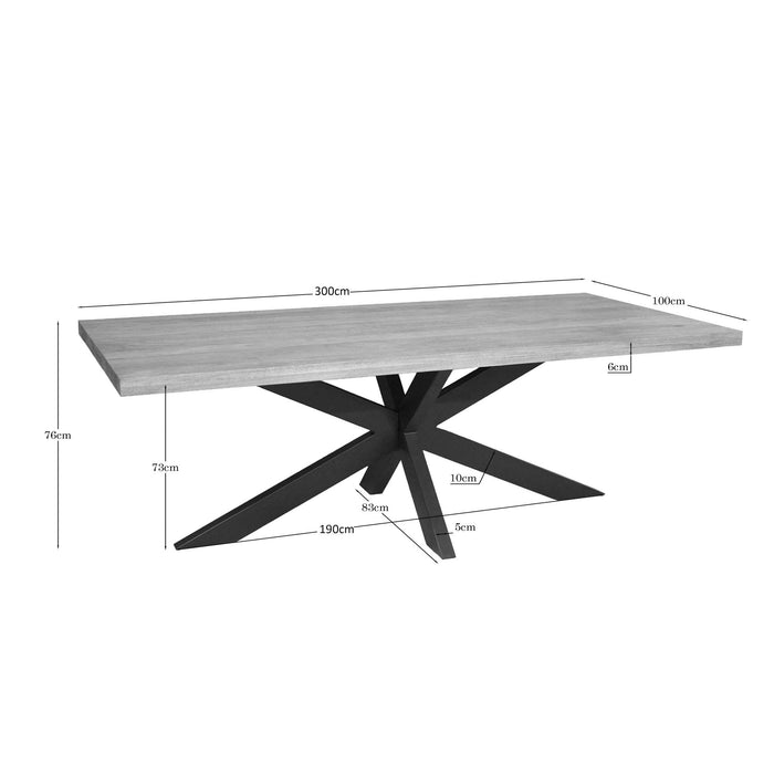 STARFURN Eettafel Dakota | 300 cm | Rechthoek-Eettafels-Starfurn