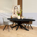 STARFURN Eettafel Eetkamertafel Denver Zwart Ovaal 210 cm 210x100x76 cm-Eettafels-Starfurn