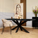 STARFURN Eettafel Eetkamertafel Denver Zwart Rechthoek 300 cm-Eettafels-Starfurn