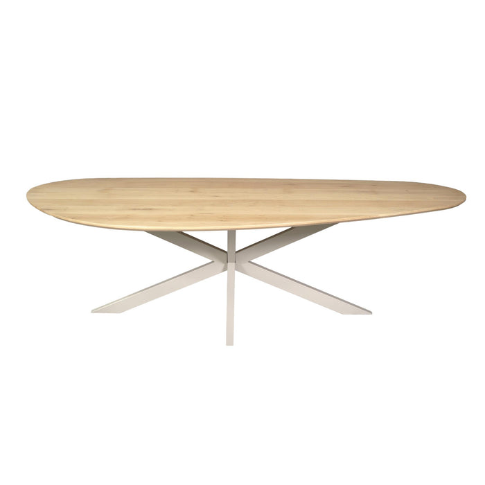 STARFURN Eettafel Eiken eettafel Cloud 240 cm Naturel Poot Zand-Eettafels-Starfurn