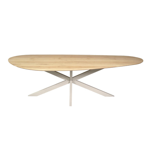 STARFURN Eettafel Eiken eettafel Cloud 240 cm Naturel Poot Zand-Eettafels-Starfurn
