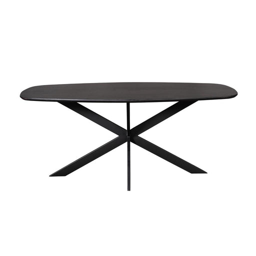 STARFURN Eettafel Eiken eettafel Ferris Deens Ovaal 180 cm Zwart-Eettafels-Starfurn