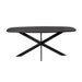 STARFURN Eettafel Eiken eettafel Ferris Deens Ovaal 180 cm Zwart-Eettafels-Starfurn