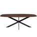 STARFURN Eettafel Eiken eettafel Ferris Deens Ovaal 240 cm Bruin-Eettafels-Starfurn