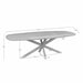 STARFURN Eettafel Eiken eettafel Ferris Deens Ovaal 240 cm Naturel Poot-Eettafels-Starfurn