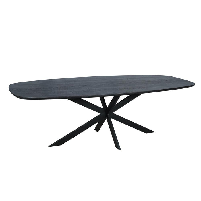 STARFURN Eettafel Eiken eettafel Ferris Deens Ovaal 240 cm Zwart-Eettafels-Starfurn