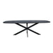 STARFURN Eettafel Eiken eettafel Ferris Deens Ovaal 240 cm Zwart-Eettafels-Starfurn