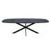 STARFURN Eettafel Eiken eettafel Ferris Deens Ovaal 240 cm Zwart-Eettafels-Starfurn