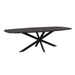 STARFURN Eettafel Eiken eettafel Ferris Deens Ovaal 280 cm Zwart-Eettafels-Starfurn