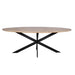 STARFURN Eettafel Eiken eettafel Ferris Ovaal 180 cm Naturel 180x100x76 cm-Eettafels-Starfurn