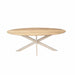 STARFURN Eettafel Eiken eettafel Ferris Ovaal 180 cm Naturel Poot Zand-Eettafels-Starfurn