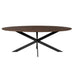 STARFURN Eettafel Eiken eettafel Ferris Ovaal 210 cm Bruin 210x100x76 cm-Eettafels-Starfurn