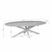 STARFURN Eettafel Eiken eettafel Ferris Ovaal 210 cm Naturel Poot Zand-Eettafels-Starfurn