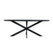 STARFURN Eettafel Eiken eettafel Ferris Ovaal 240 cm Zwart 240x110x76 cm-Eettafels-Starfurn