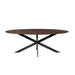 STARFURN Eettafel Eiken eettafel Ferris Ovaal 280 cm Bruin 280x120x76 cm-Eettafels-Starfurn