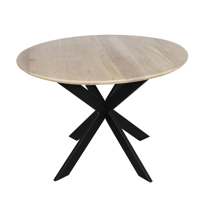 STARFURN Eettafel Eiken eettafel Ferris Rond 110 cm Naturel 110x110x76 cm-Eettafels-Starfurn