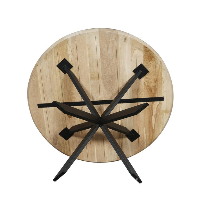 STARFURN Eettafel Eiken eettafel Ferris Rond 110 cm Naturel 110x110x76 cm-Eettafels-Starfurn