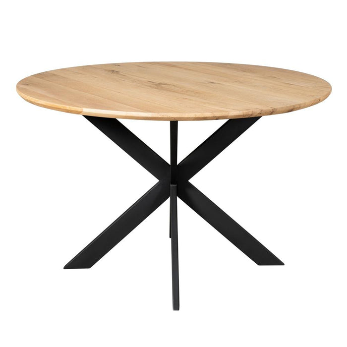 STARFURN Eettafel Eiken eettafel Ferris Rond 130 cm Naturel 130x130x76 cm-Eettafels-Starfurn