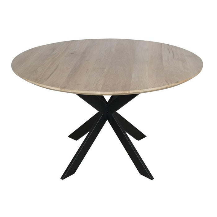 STARFURN Eettafel Eiken eettafel Ferris Rond 130 cm Naturel 130x130x76 cm-Eettafels-Starfurn